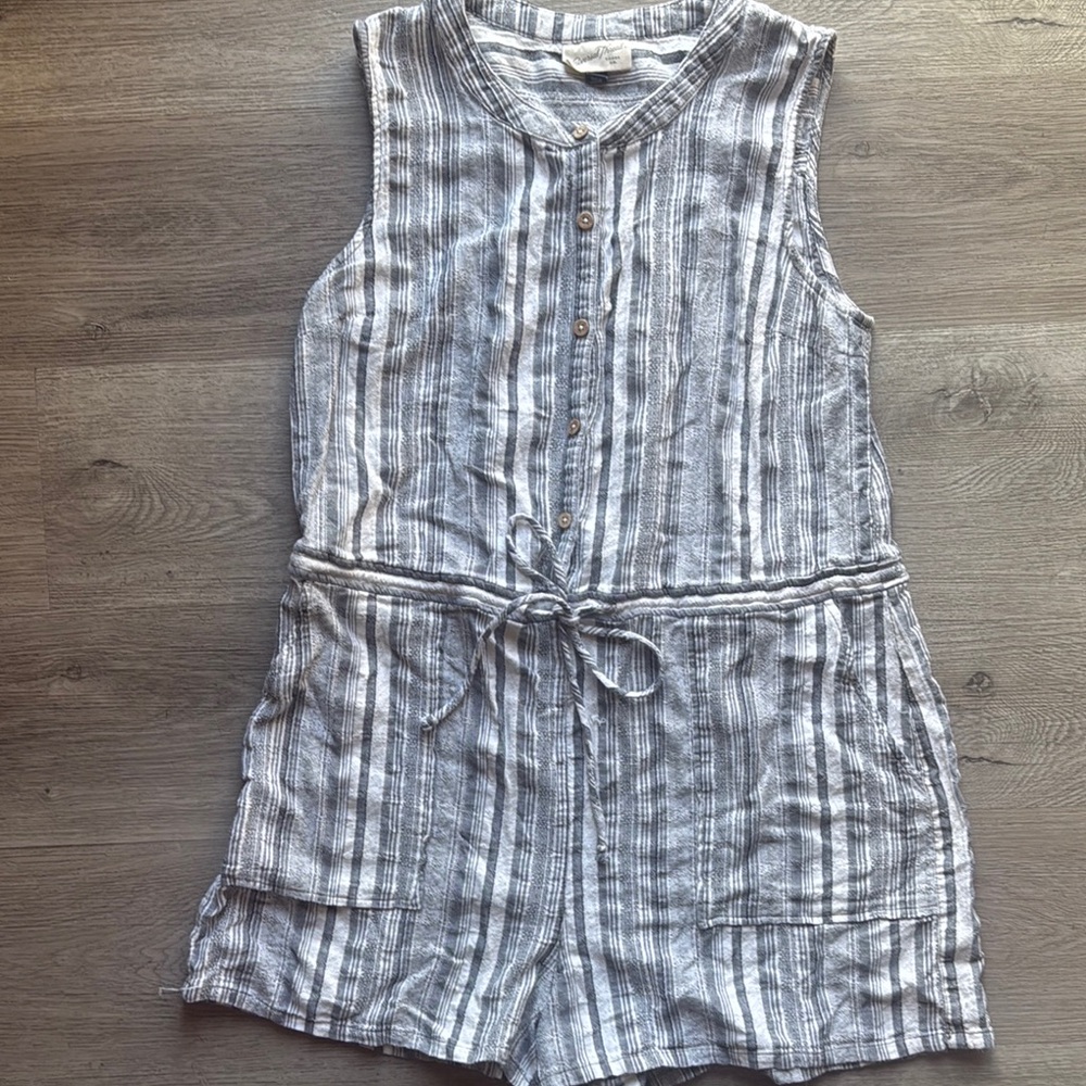 Universal Thread Striped Sleeveless Romper